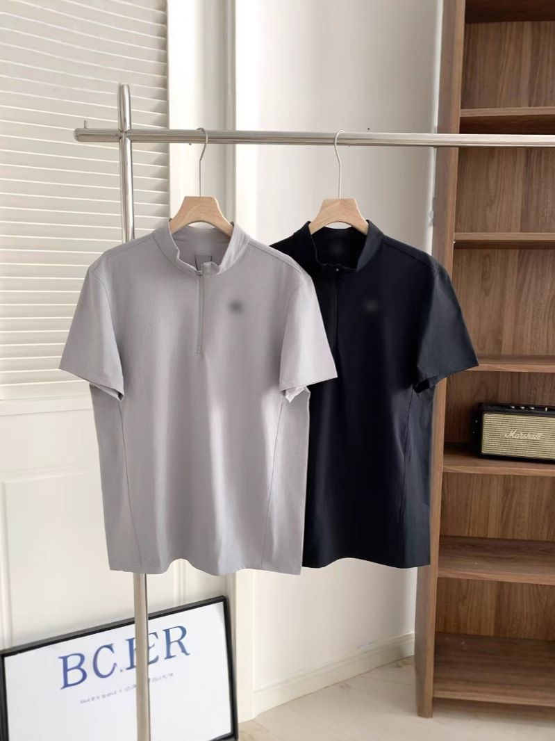 Polo Xiaoshujia KL, stesso stile, traspirante, ad asciugatura rapida, con mezza cerniera e collo alto_voghion.com
