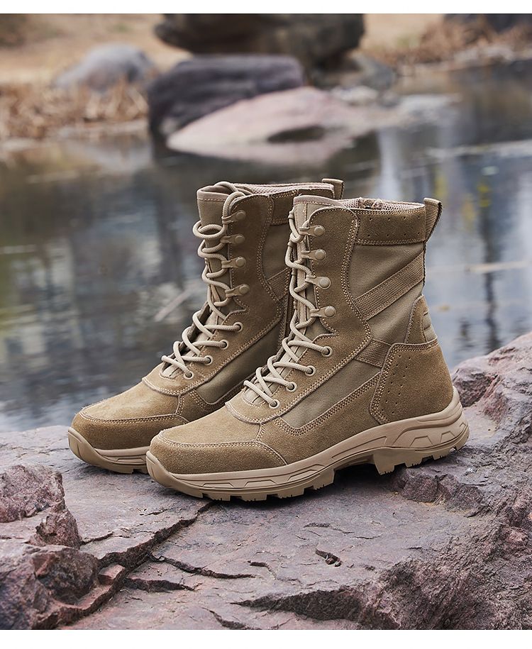2024 New Combat Herren Ultraleichte Wüsten-Taktikstiefel für den Außenbereich, wasserdichte Trainingsschuhe mit Kopfschicht_voghion.com