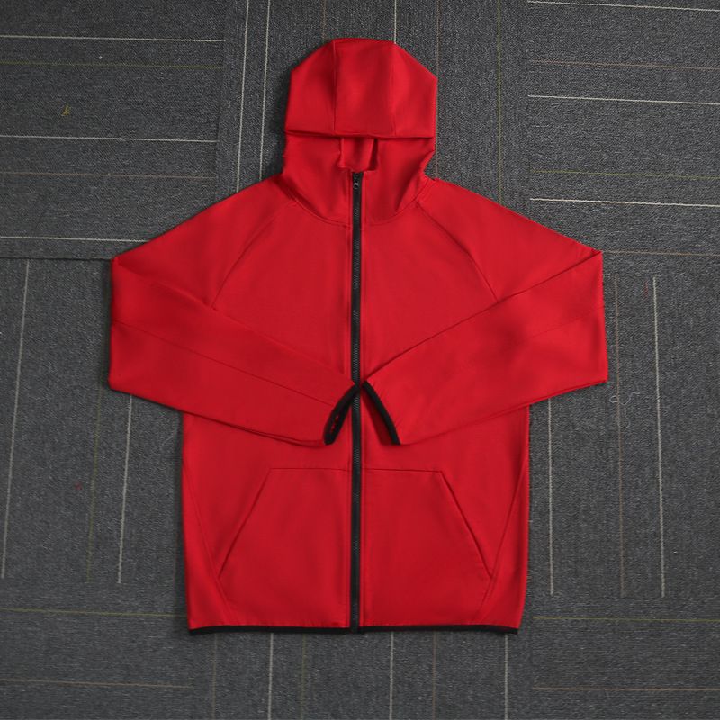 Herrenbekleidung Frühling und Herbst Kapuzenjacke Lose Jacke Rousers Ing Conras Farbe Langarm Herren Sportbekleidung Casual_voghion.com