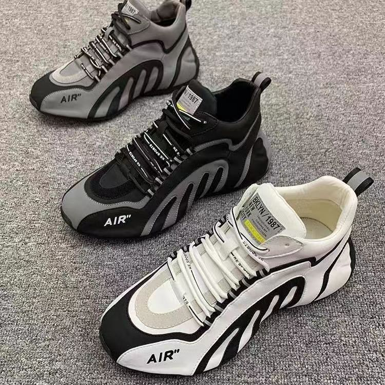 N S Scarpe New Spring High Top Uomo Sneakers Casual Suole in pelle Ins Trendy Old Dad_voghion.com