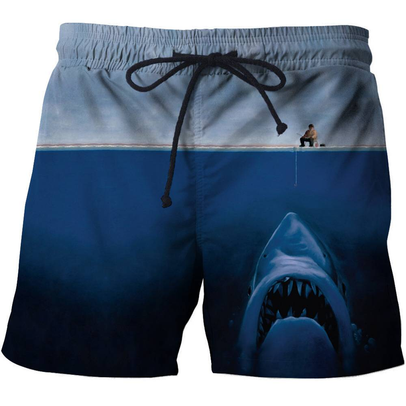 Herren Strandhose 3D Digital gedruckte Fischmuster Shorts Herrenbekleidung_voghion.com