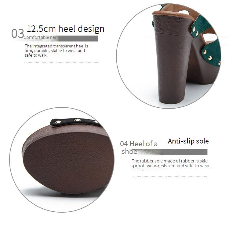 Women's Wide Width Chunky Heel Peep-Toe Booties - Comfortable Solid Color Summer Sandals For Women_voghion.com