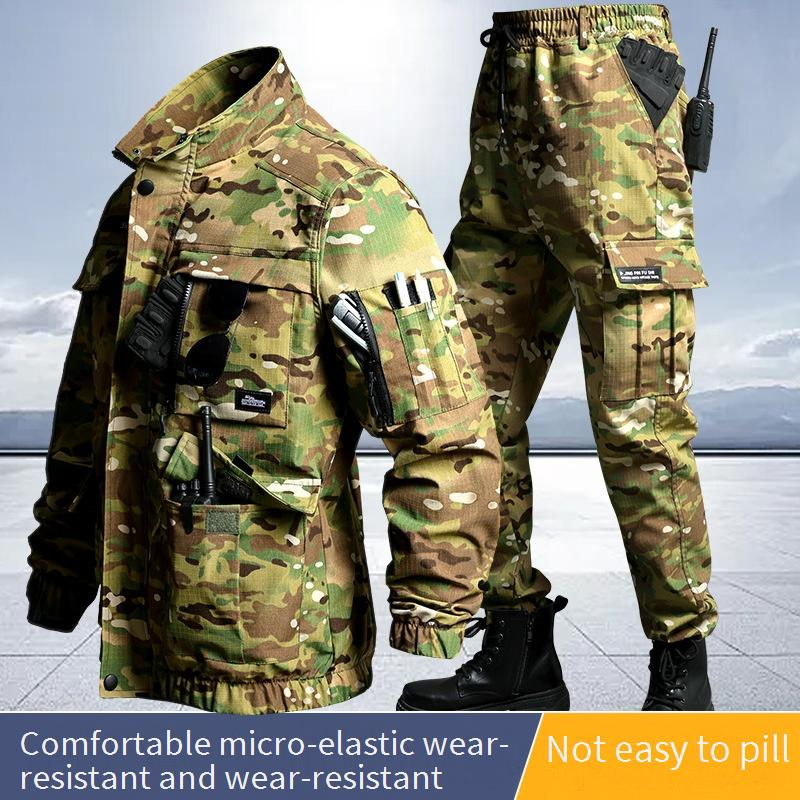 Taktisches Tarnuniform-Set – Strapazierfähige Militärarbeitskleidung für Männer, Outdoor-Training und Feldeinsätze (mehrere Farben und Größen erhältlich)_voghion.com