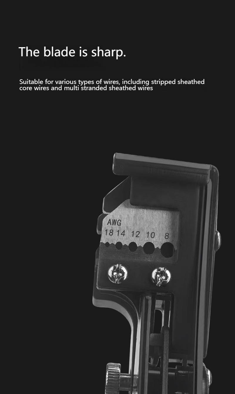 Professionele automatische draadstripper - Multifunctioneel elektrisch gereedschap met zinklegering messen voor nauwkeurig draadstrippen en knippen_voghion.com