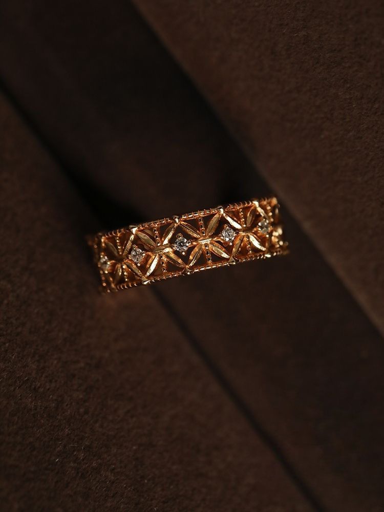 Jinyao Corridor 2023 placcato oro per donna, design di nicchia, anello aperto semplice_voghion.com