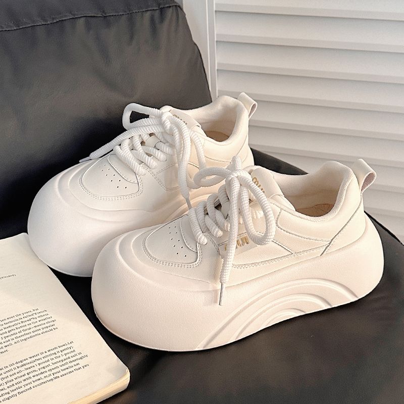 Height Increasing White Women's Sneakers,Autumn And Winter Lightweight Women's 2025 New Tide Hundred Wear Comfortable Lightweight_voghion.com