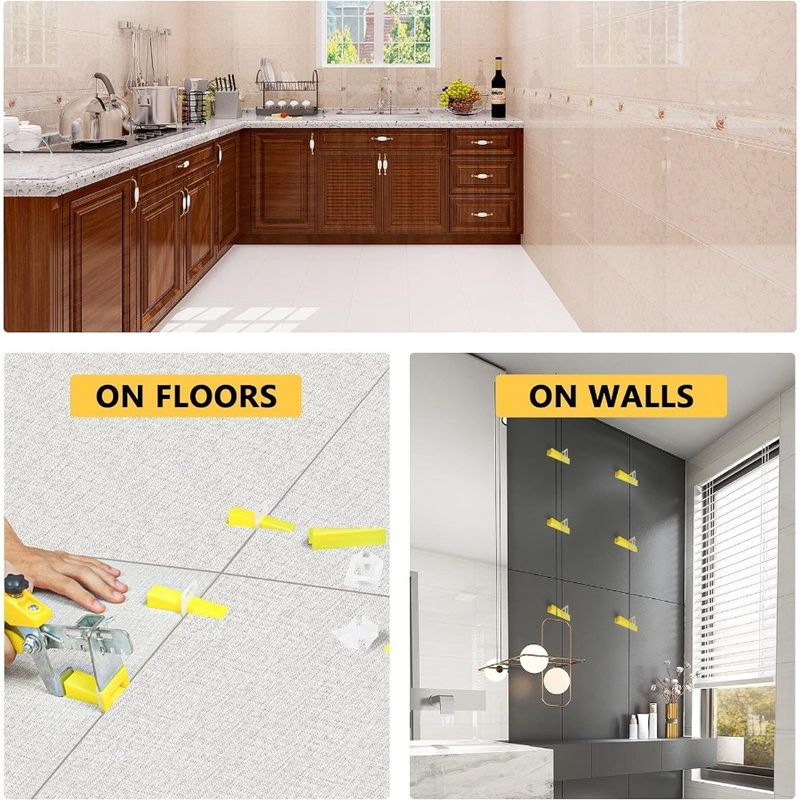 Inch Clips Reusable Leveling Tile Locator Tile 1 8 Wedges Leveling Spacers 300piecs By 100piecs Assistant System Floor DIY Easy_voghion.com
