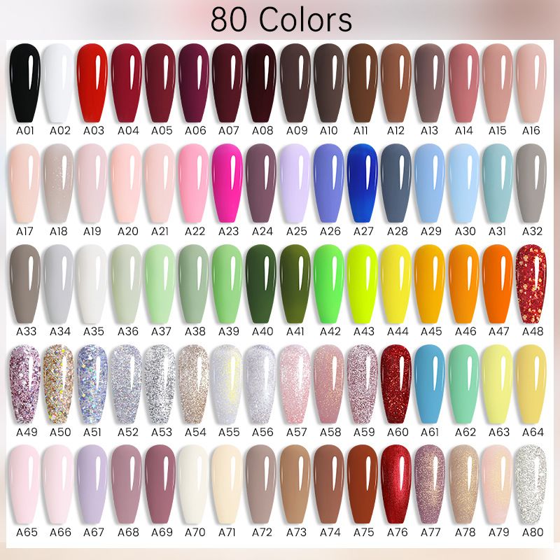 URSUGAR15ML New Classic Solid Color Nude Glitter Sequin Nail Polish Gel_voghion.com