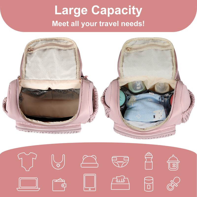 Mommy Bag Infant Multifunctioneel Uitgaan Modieuze Moedertas Grote Capaciteit Opbergrugzak Luiertas Kan Warm Worden Gehouden_voghion.com