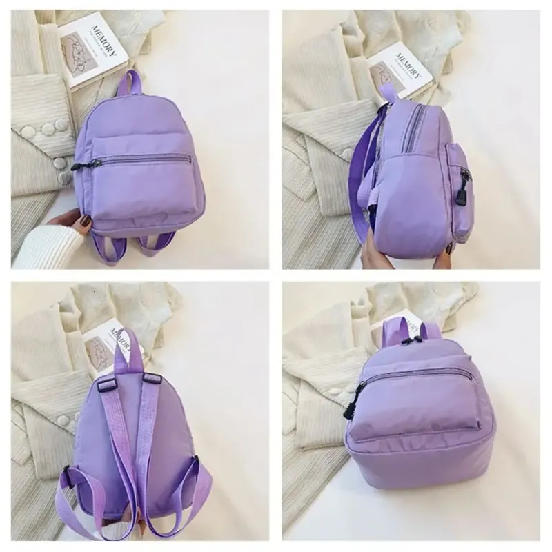 Mini Damen Rucksack Trend Nylon Kleine Schultasche Weiß Rucksack Mädchen Mode Lässig 250408l_voghion.com