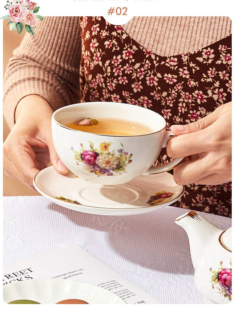 Elegant bærbart keramisk kaffekopp- og tallerkensett Mor Barn Vannkoker Tekanne Desserttallerken kombinasjon enkelt ettermiddagstesett_voghion.com