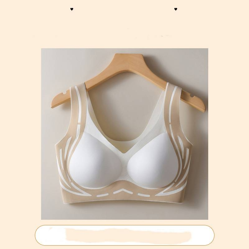Sous-vêtements sans couture en forme de U dans le dos, soutien-gorge de maintien souple anti-gravité, bonnet fixe froncé, gilet de sport sans boucle, sous-vêtements anti-affaissement_voghion.com