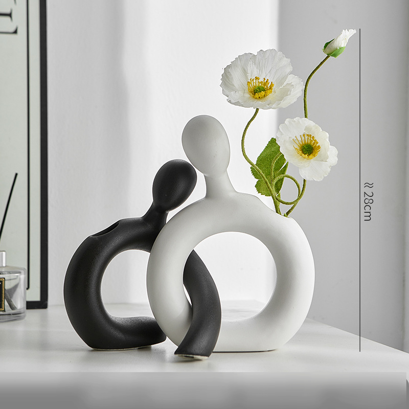 Stile nordico Arte moderna Figura Vaso Ornamenti da tavolo Soggiorno Decorazioni da tavolo Regali di inaugurazione della casa Trasloco_voghion.com