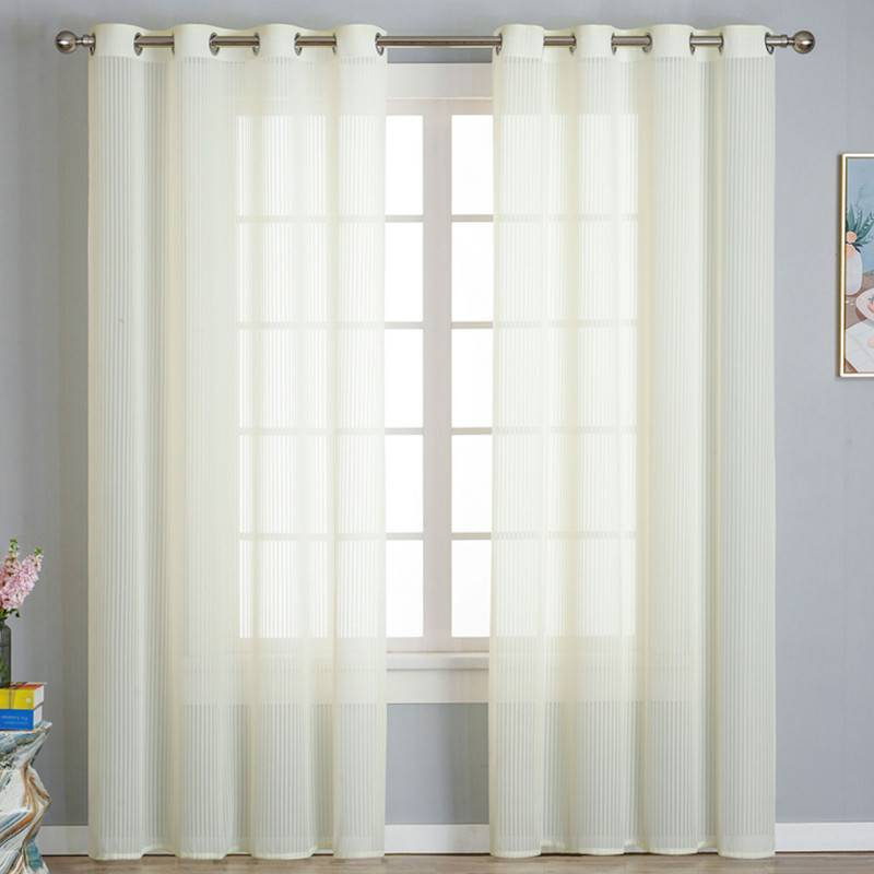 Dreamy Vertical Sheer Blinds - Light Filtering Translucent Window Curtains (Sunlight Diffusing Privacy Protection Soft Linen Texture 90 Inch Length)_voghion.com