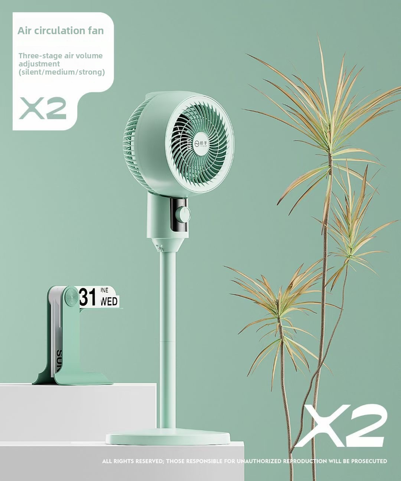 Ventilatore a circolazione d'aria - Ventilatore silenzioso da tavolo e da terra con timer e altezza regolabile per uso domestico_voghion.com