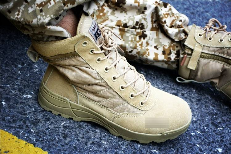 Men's Shoes Outdoor Desert Boots High Top Tactical Boots Military Fan Training Boots Men's Military Training Shoes Combat Boots_voghion.com