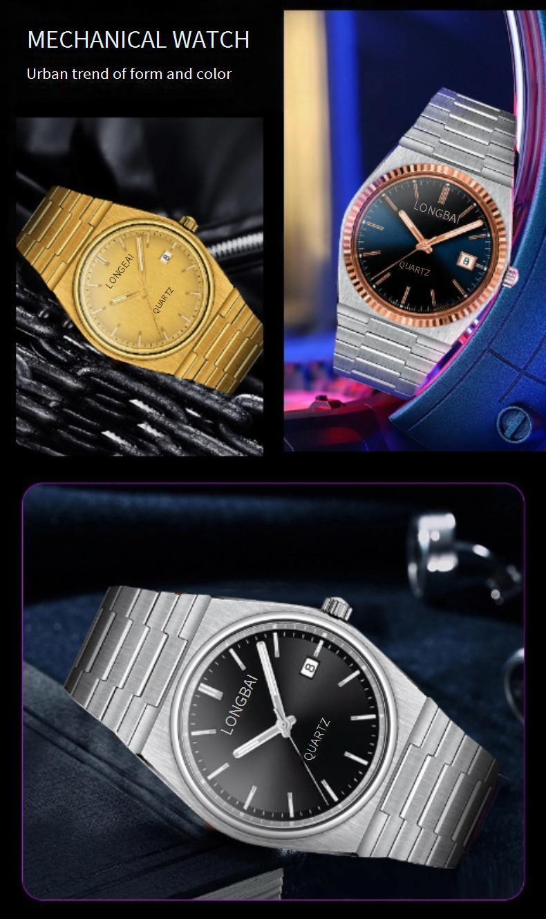 Relógio masculino de alta qualidade, autêntico, moderno, à prova d'água, com calendário luminoso, mostrador grande, relógio de quartzo, não mecânico, relógio masculino, promoção imperdível_voghion.com