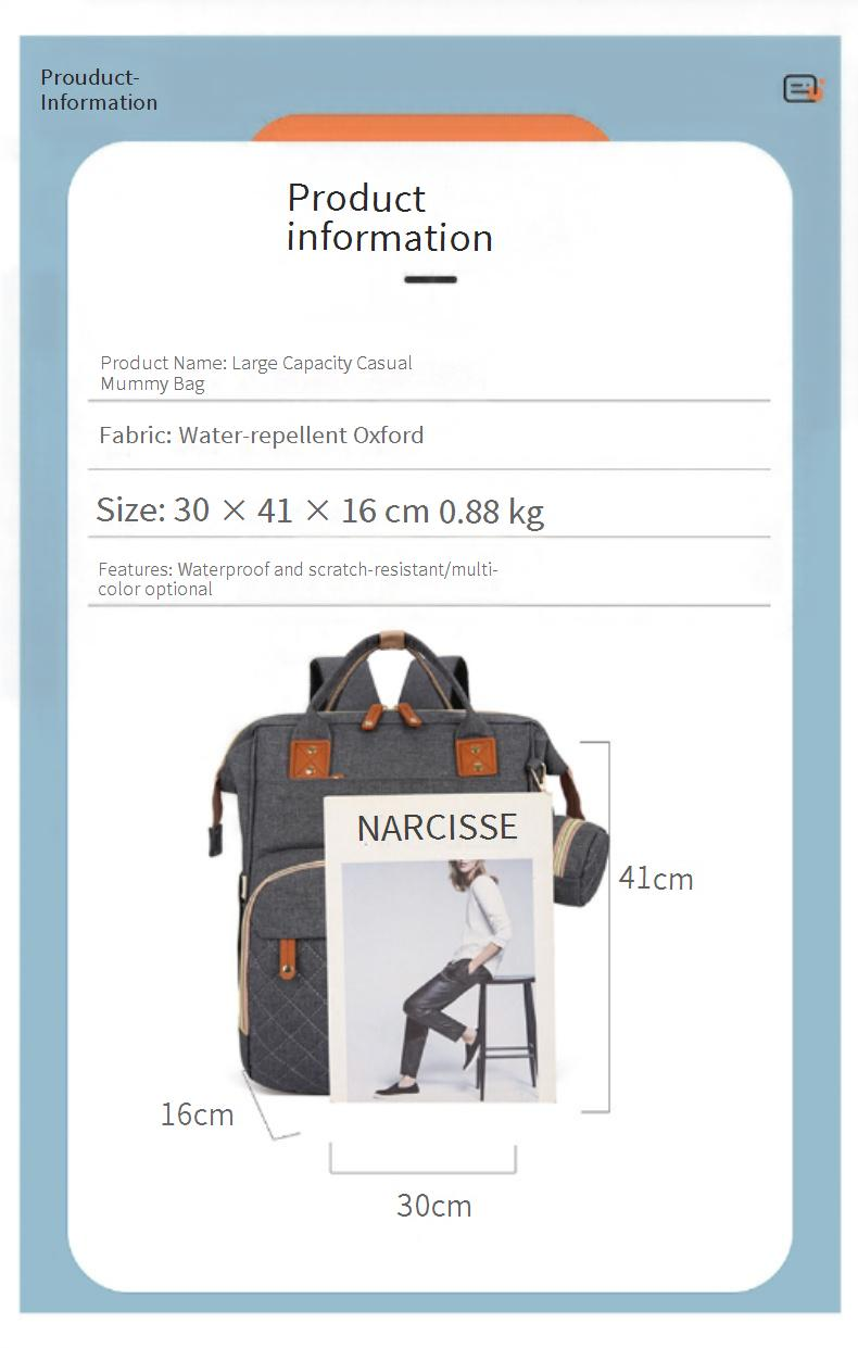Lightweight Multifunctional Diaper Backpack For Moms – Waterproof, USB Charging Port, Wet-Dry Separation, Anti-Theft Design, Travel & Daily Use_voghion.com