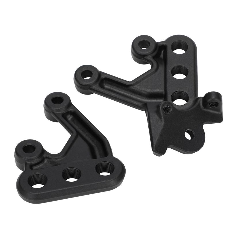 Motorcycle Foot Peg Brackets - Universal Aluminum Alloy Replacement Parts For Custom Bike Modifications (Black, 12x12x5cm)_voghion.com