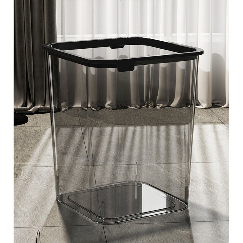 Grande cestino quadrato in plastica per soggiorno, cucina, camera da letto, bagno, dormitorio, stile moderno, trasparente, leggero, lusso_voghion.com
