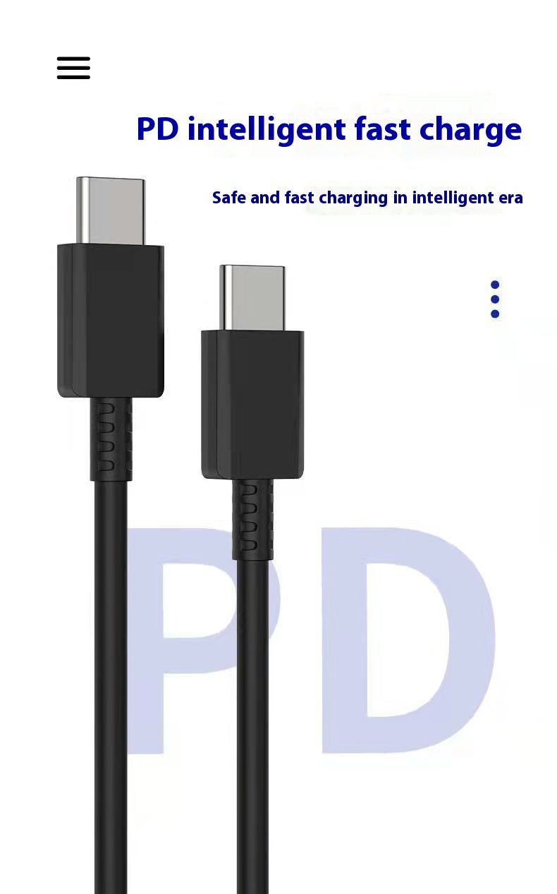 Geschikt voor Samsung Note10 met dubbele type-c interface C-C PD snellaad mobiele telefoon datakabel DP-DG977_voghion.com