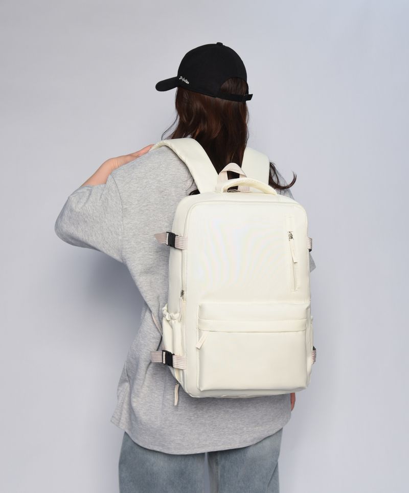 Lare Capacity Backpack 2025 New Simple Solid Color Business Laptop With Independent Shoe Compartment Commuter Travel_voghion.com