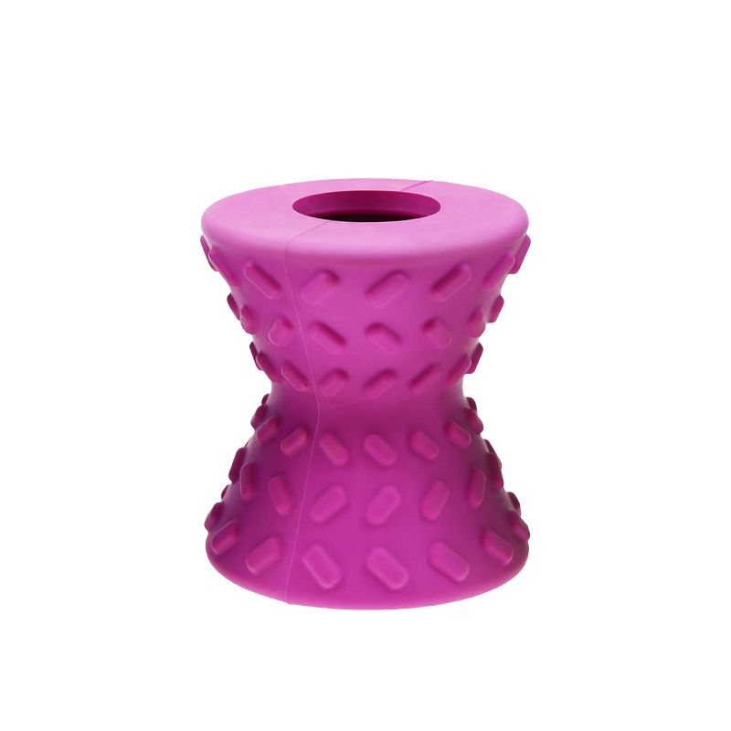 Dumbbell Food Dispenser Natural Rubber Durable Chew-Resistant Teething Puzzle Pet Dog Toy_voghion.com
