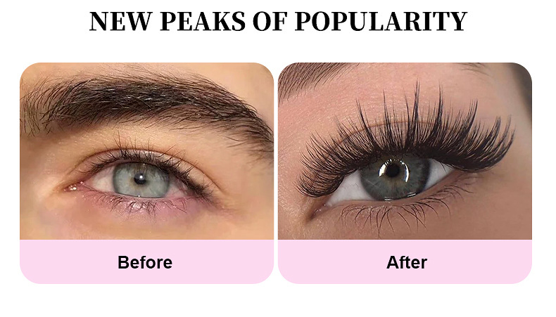 Lash extension set Sectional Fleece Glue Tweezers Set Natural Thick False Eyelashes C-curl Single eyelash cluster_voghion.com