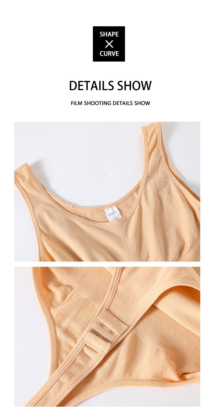 Foreign Trade Large Size Seamless One-piece Shapewear Women's T-string Belly Pants Corset Slimming Corset One-piece Vest_voghion.com