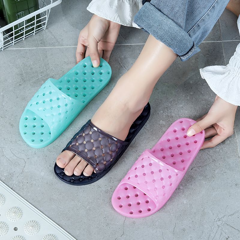 Kristallen pantoffels voor dames, plastic geurfilter, thuis, paar, badkamer, douche, uitsparing, schoenen, badschoenen, anti-slip_voghion.com