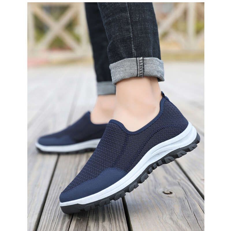 Die beliebtesten atmungsaktiven Herrenschuhe mit weicher Sohle, leicht, einfach und vielseitig, Mesh-Freizeitschuhe, Student Solid_voghion.com