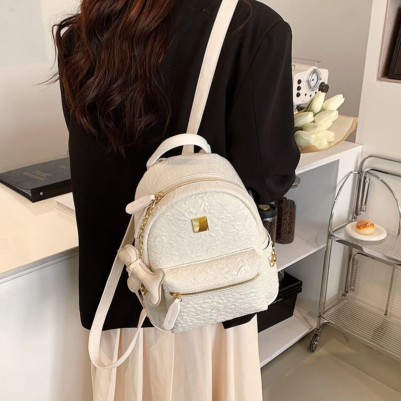 Nuovo zaino coreano pieghevole Six Ding con ciondolo, viaggio di nicchia, zaino leggero, borsa multifunzionale da donna alla moda e versatile_voghion.com