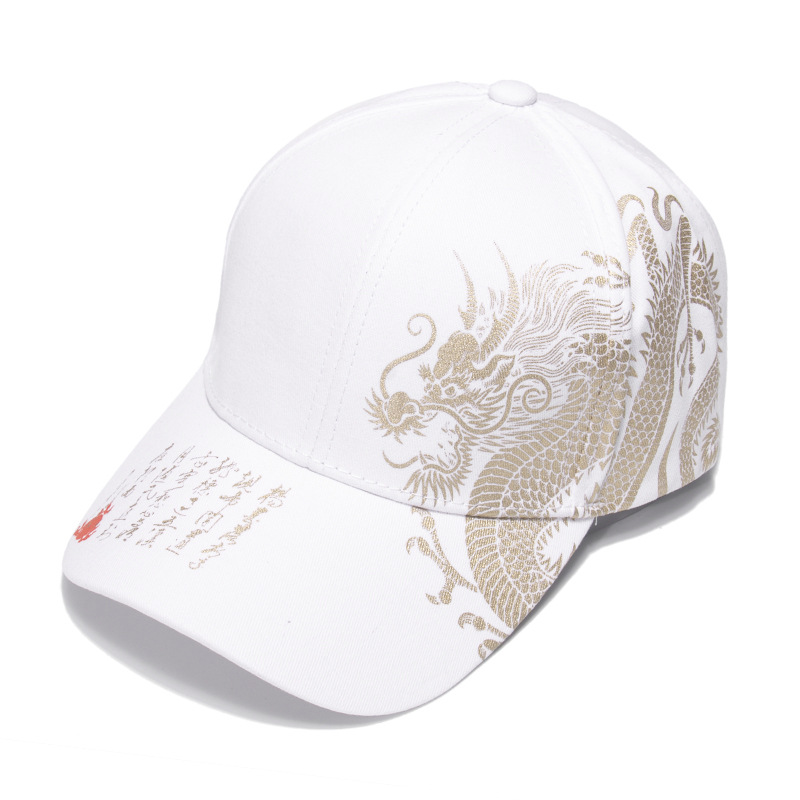 Nyomtatás kínai sárkány férfi baseball sapkák Totem Belief női pamut Snapback sapka kültéri napvédő Gorras_voghion.com