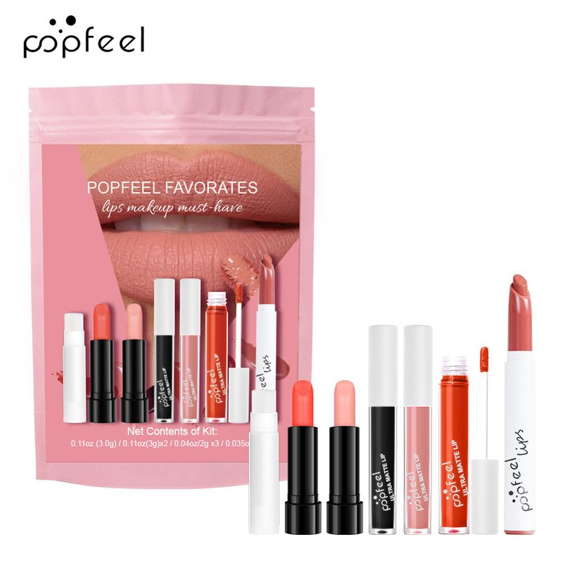 Makeup Sets POPFEEL Makeup Set Eye Shadow Lipstick Lip Gloss Eyebrow Pencil Eyeliner Combination Cosmetics Set_voghion.com