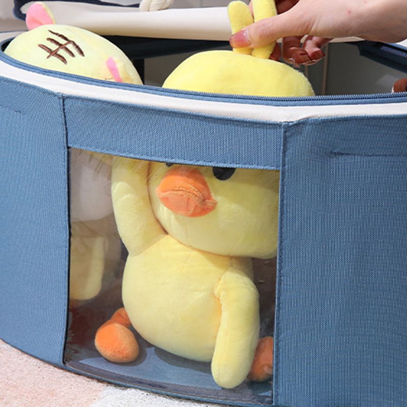 Corner Oxford Frame Storage Box Fabric Clothing Bag with Handle Foldable Closet Bin for Clothes Bedding Ziplock Organizer_voghion.com