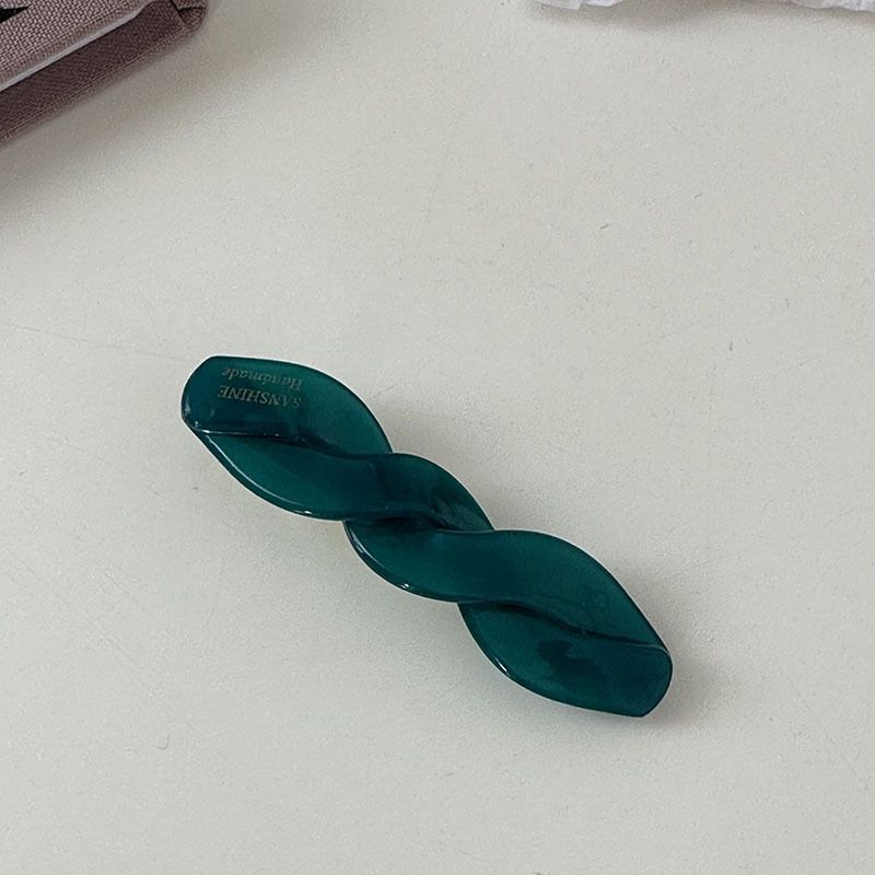 Koreansk stil retro elegant acetat twist hårspænde all-match sød pige side pandehår klips andebælk klips hårtilbehør ny stil_voghion.com