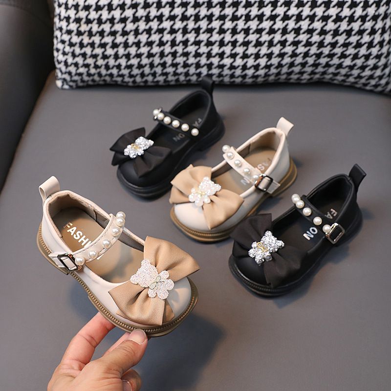 XUANMU Herbst Baby Mädchen Niedliche Bären Lederschuhe Prinzessin Schuhe Weiche Kinder Baby Kleinkind Einzelne Schuhe X113B_voghion.com