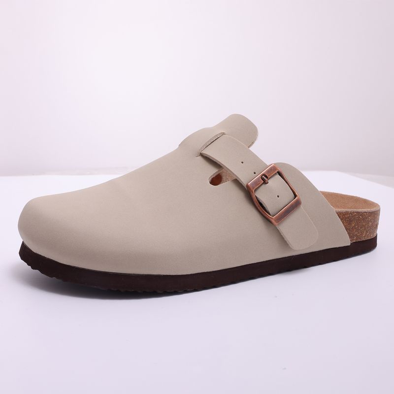 Shevalues Classic Cork Clogs Slippers Women Soft Footbed Suede Sandals With Arch Support Trendy Beach Slides Home Men_voghion.com