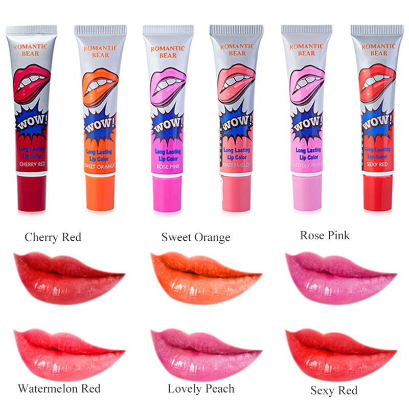 Exportación transfronteriza hidratante y no es fácil de quitar el maquillaje Lápiz labial sexy Brillo labial Lágrima Brillo labial OSO ROMÁNTICO Color de labios_voghion.com