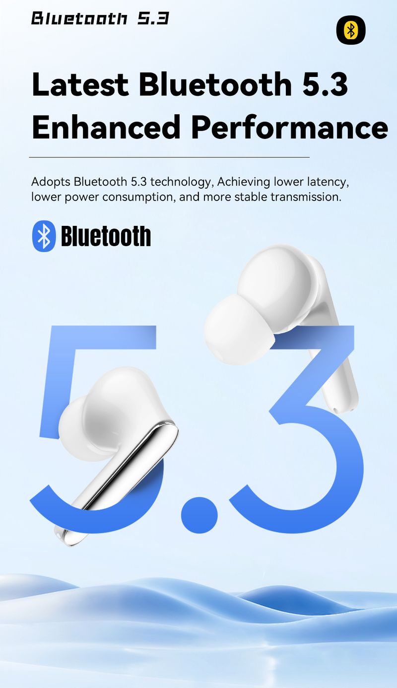 Essager Wireless Bluetooth5.3 Headset Dual Noise Cancellation Touch Control Earbuds With Microphone HiFI Stereo Sound_voghion.com