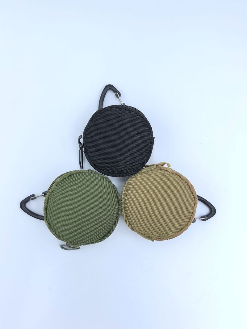 Marsupio tattico – Custodia compatta in tessuto Oxford per auricolari, chiavi e oggetti essenziali (nero, verde militare, cachi)_voghion.com