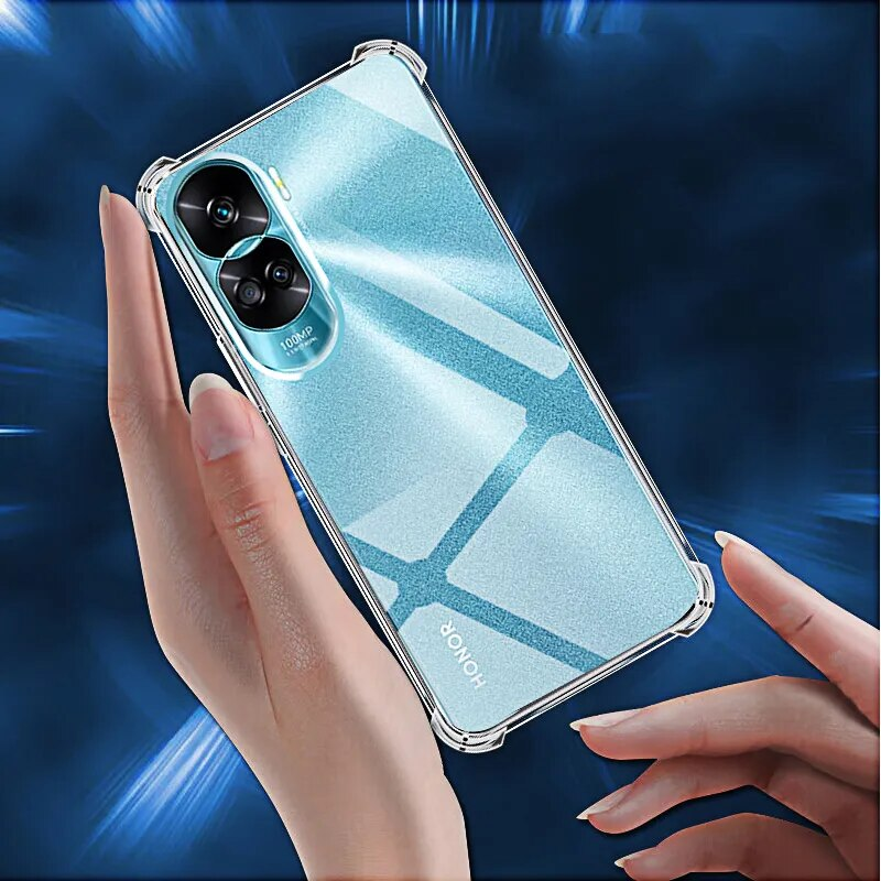 Telefono trasparente antiurto per Huawei Honor 90 Custodia in silicone trasparente Cover posteriore 70 Lite Pro X8a X9a X7a X6_voghion.com