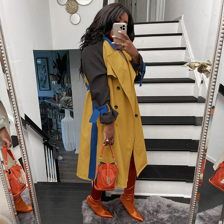 Dametøj Efterår og vinter Ny mode Casual Trench Coat_voghion.com