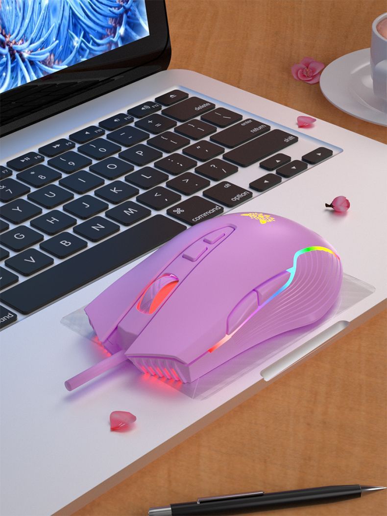 Whale Whisper Star Wish Mechanical Keyboard Mouse Headset Three-Piece Set Wired For Girls E-Sports Gaming Computer_voghion.com