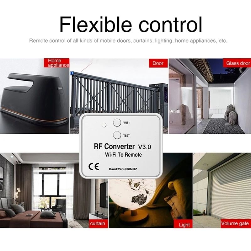 2024 Neues universelles drahtloses WLAN-zu-RF-Konvertertelefon anstelle der Fernbedienung 240-930 MHz für Smart Home_voghion.com