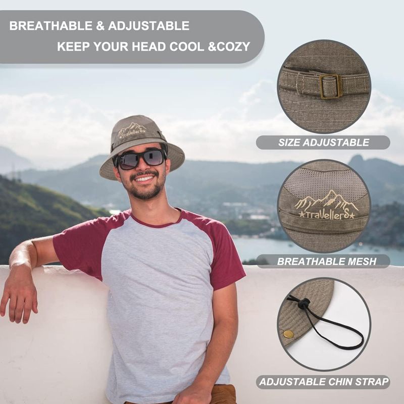 Mode Neue Outdoor Eimer Sommer Atmungsaktive Panama Kappe Baumwolle Dschungel Angeln Mesh Hut Wandern Strand Sonnenschutz Kappen Für Männer_voghion.com