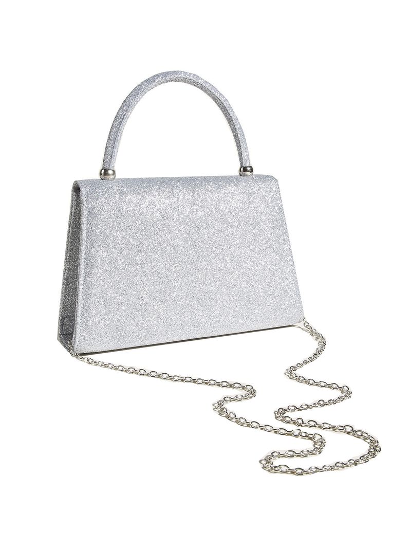 Damentaschen Abendtasche Damenkette Messenger Bag Silber Schultertasche Advanced Bow Handtasche_voghion.com