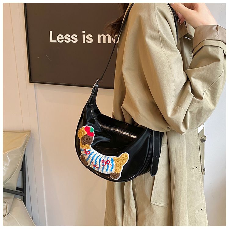 2024 new Korean version nylon canvas women's niche armpit casual bucket bag, large capacity handbag_voghion.com