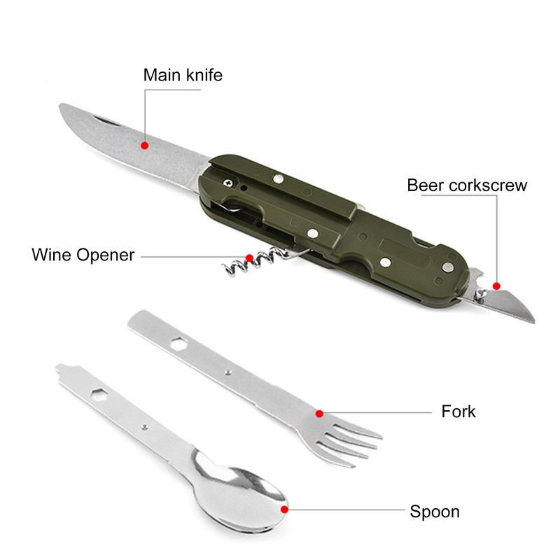 3 stuks/set opvouwbare draagbare multifunctionele anti-roest corrosiebestendige flesopener servies roestvrij staal vork lepel snijder kamperen picknick_voghion.com