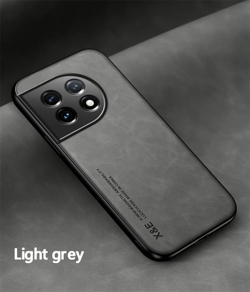 For OnePlus 11 Skinn Støtsikkert silikontelefondeksel for One Plus Ace 2 Pro 7 7T 8 8T 10T Nord magnetisk holder for bil_voghion.com